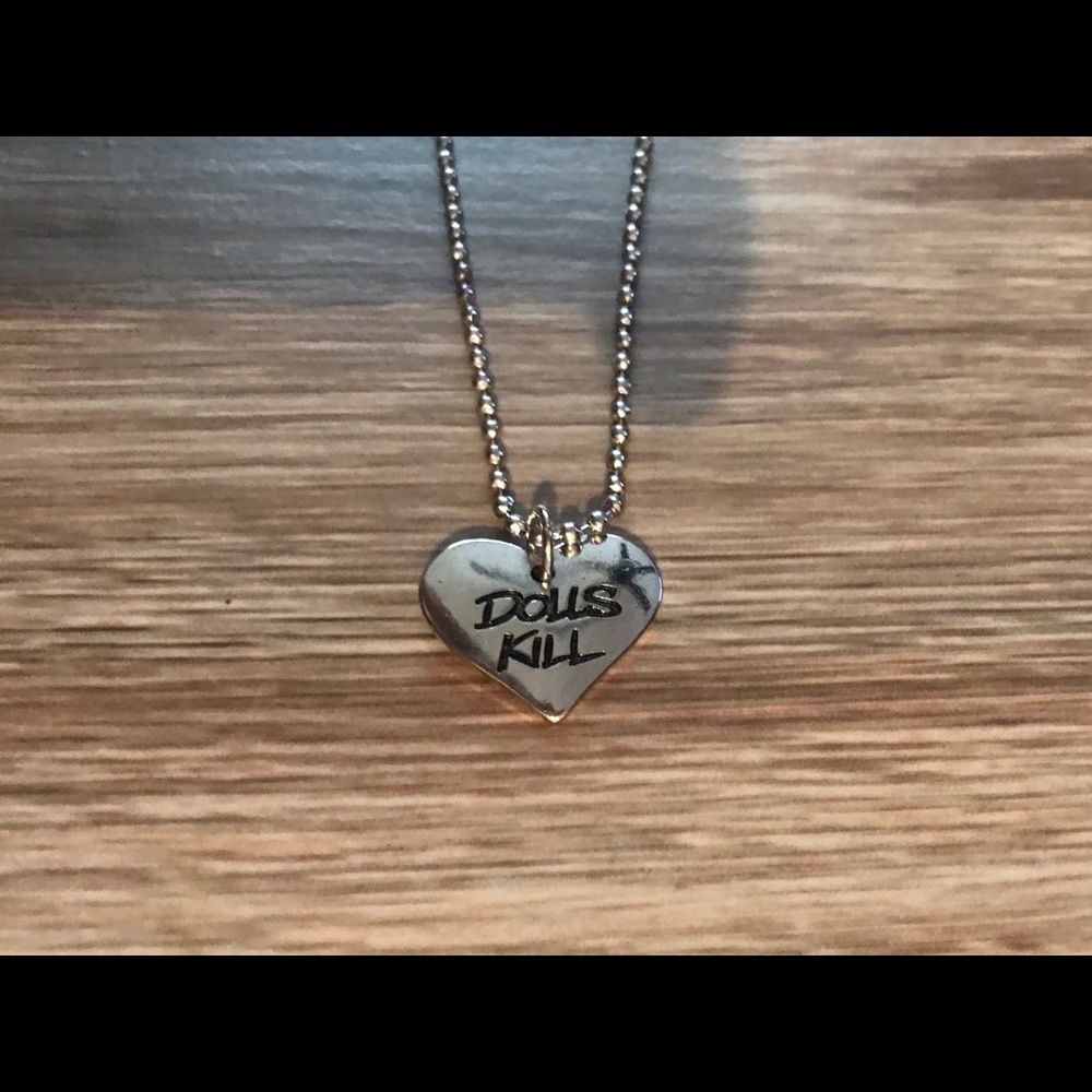 Dolls Kill metal heart necklace (FREE w/ purchase)